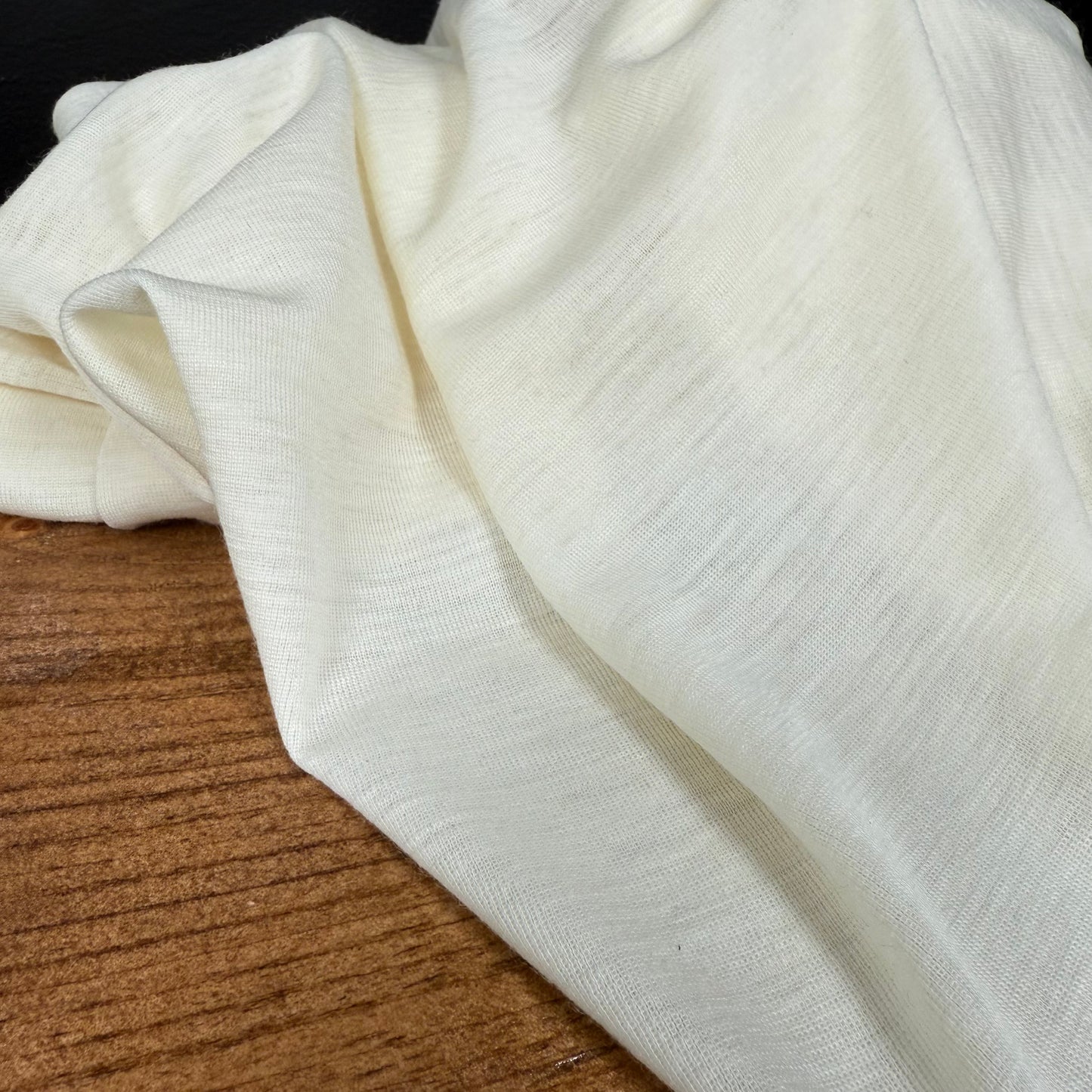 Worsted Merino Wool Jersey - 185gsm - Natural / Unbleached
