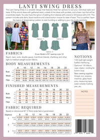 Lanti Swing Dress and Top - Paper Pattern - Sew to Grow