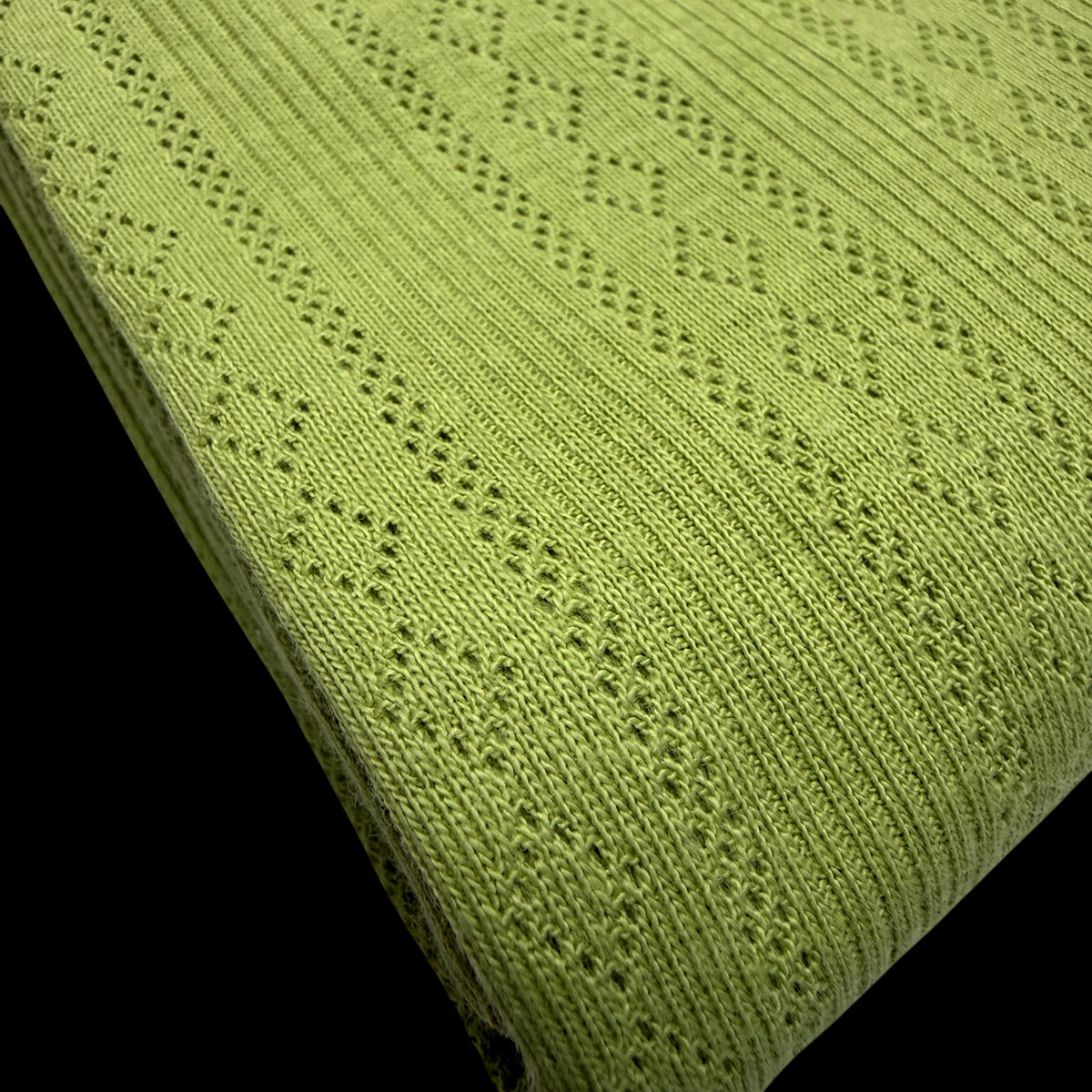 Vintage Garden Organic Cotton Pointelle - Pear Green