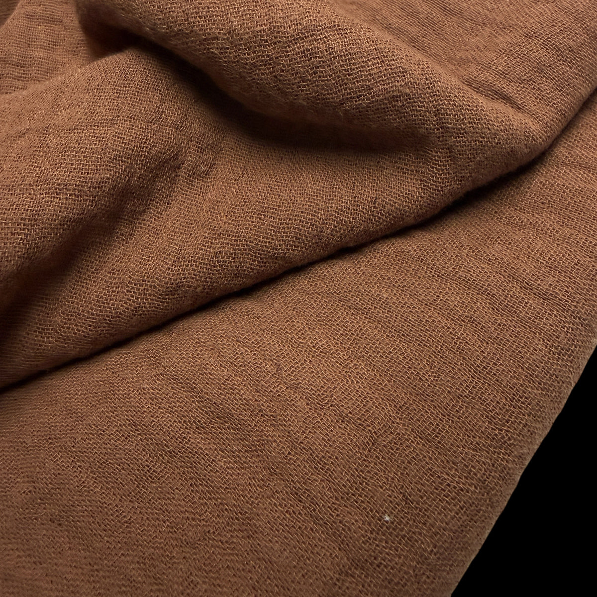 Organic Cotton Double Gauze - 120 GSM - Deep Terracotta