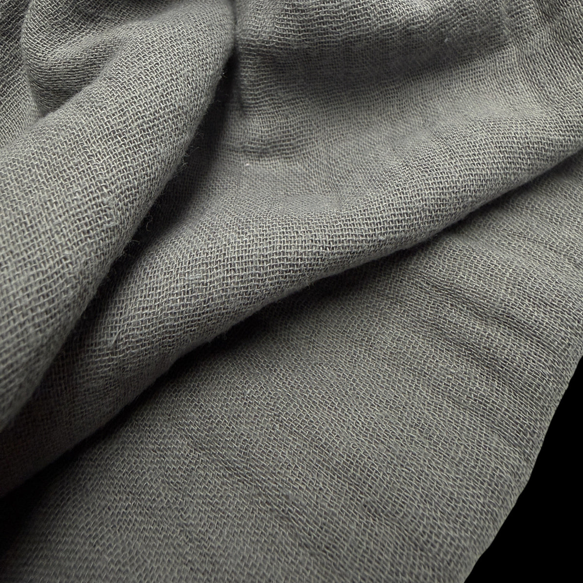 Organic Cotton Double Gauze - 120 GSM - Medium Grey
