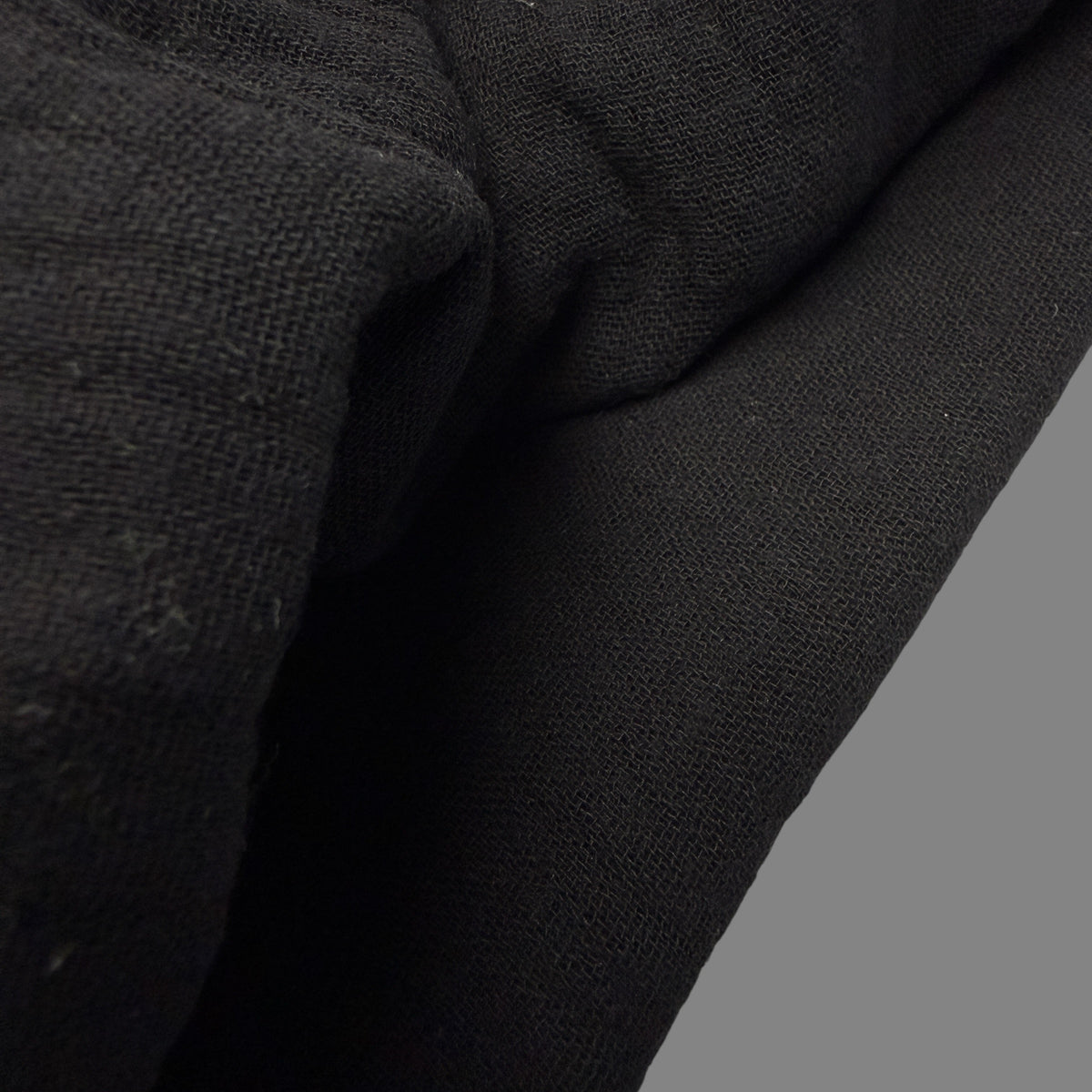 Organic Cotton Double Gauze - 120 GSM - Black