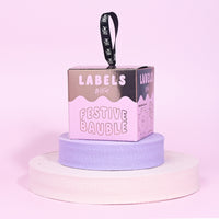 Festive Bauble Set 2 - Pink & Gold Box - Woven Label Pack - Kylie And The Machine