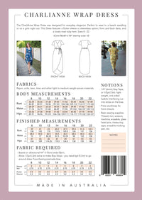 CharliAnne Wrap Dress - Paper Pattern - Sew to Grow