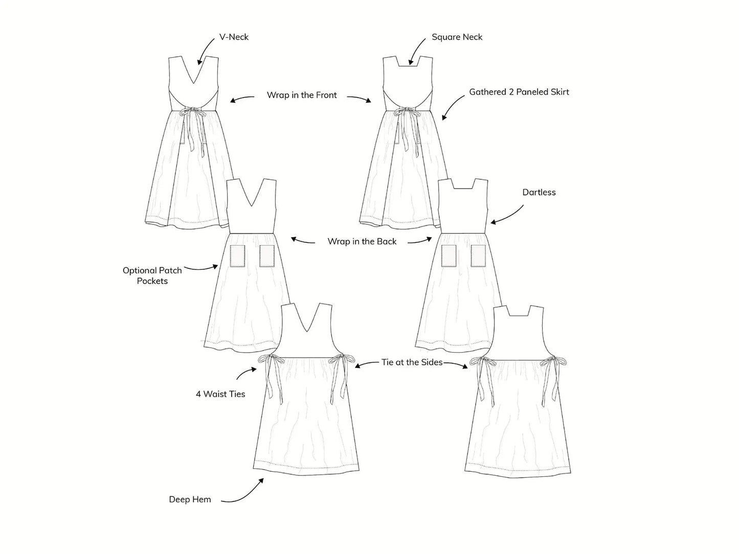 GINGKO Pinafore PDF Sewing Pattern - Madswick - Simplifi Fabric