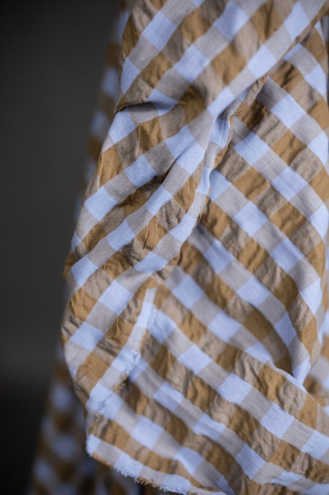 Millet Gingham Seersucker Indian Organic Cotton - Merchant & Mills - Simplifi Fabric