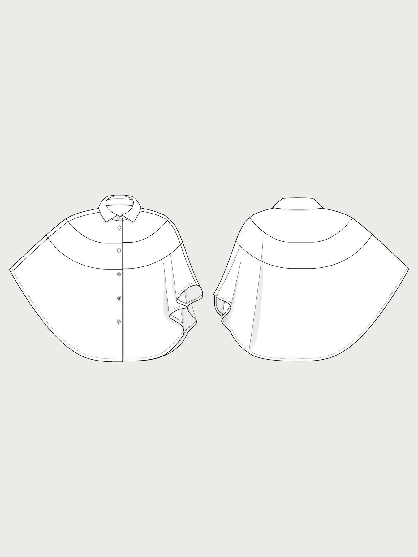 Poncho Shirt Pattern - The Assembly Line - Simplifi Fabric