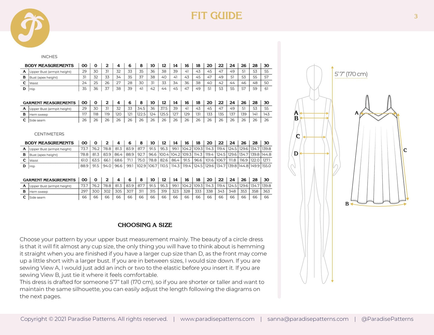 Smultron Dress PDF Pattern - Paradise Patterns - Simplifi Fabric