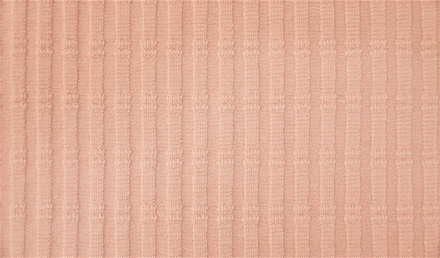Striped Jacquard Cotton Jersey - European Import - Oeko - Tex® - Rose - Simplifi Fabric