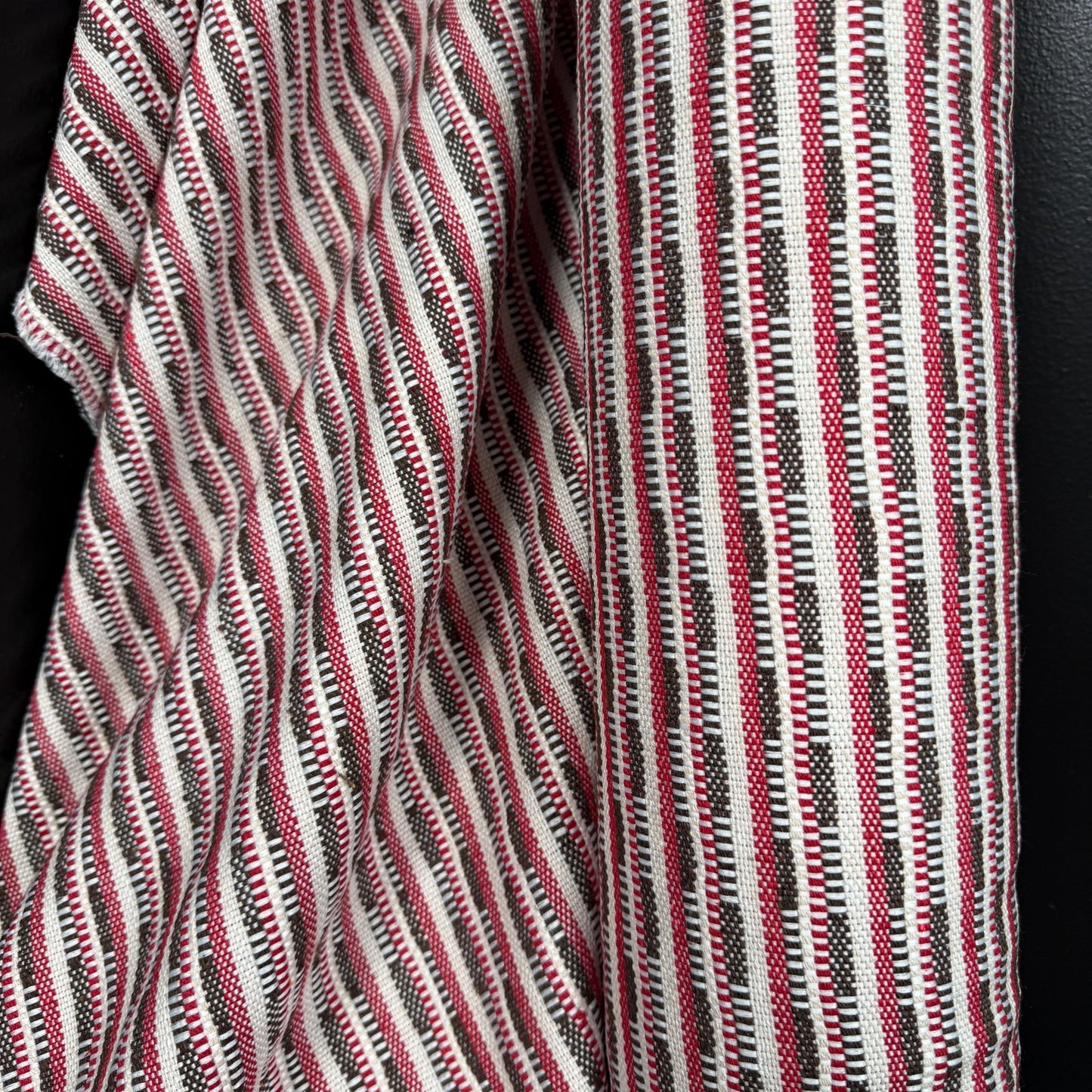 The Heritage Stripe Collection - Woven Tapestry - Brown/Red/Natural - Simplifi Fabric