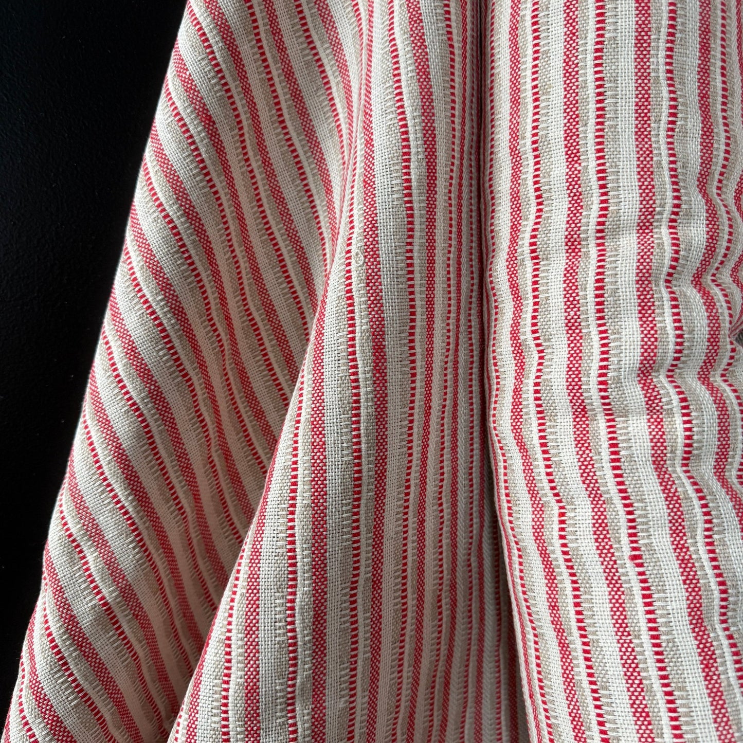 The Heritage Stripe Collection - Woven Tapestry - Red/Light Fawn/Natural - Simplifi Fabric