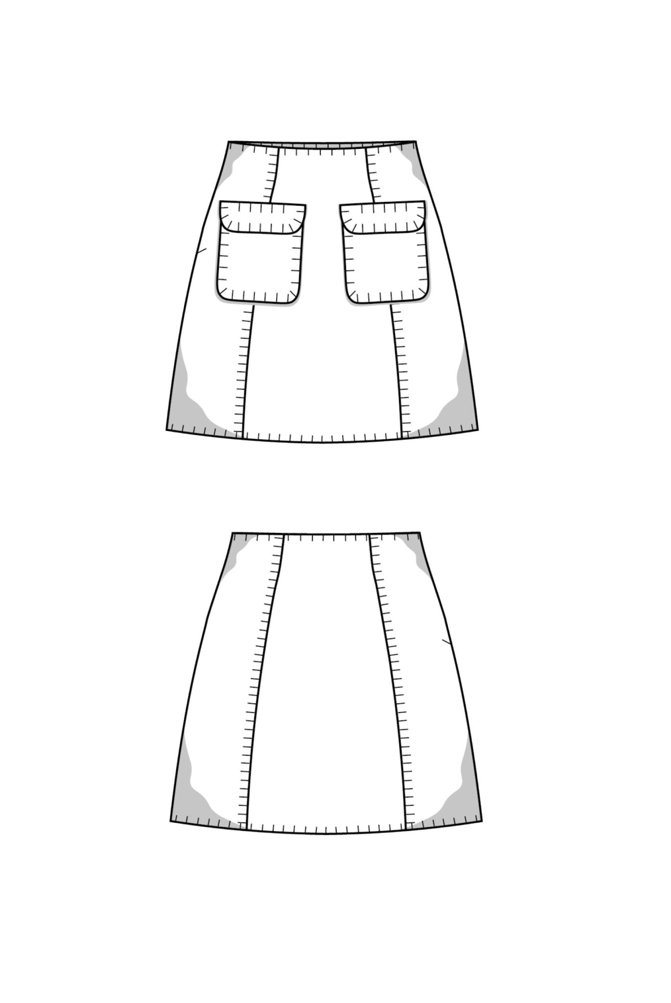 The Lilly Mini Skirt - No Sewing Machine Required - Paper Sewing Pattern - Juliana Martejevs - Simplifi Fabric