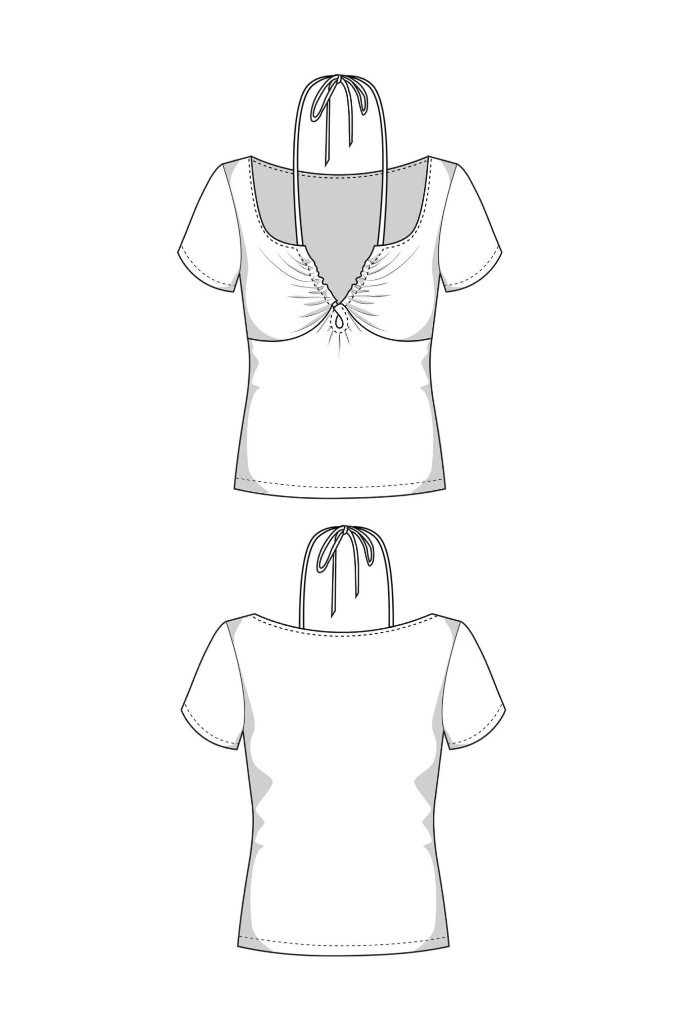 The Winnie Halter Top - Paper Sewing Pattern - Juliana Martejevs - Simplifi Fabric