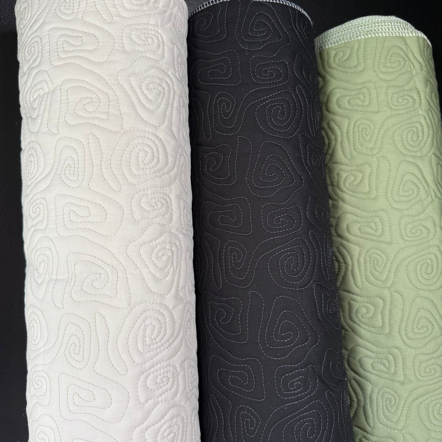 Uzumaki Stitch Quilted - Japanese Import - Sage - Simplifi Fabric