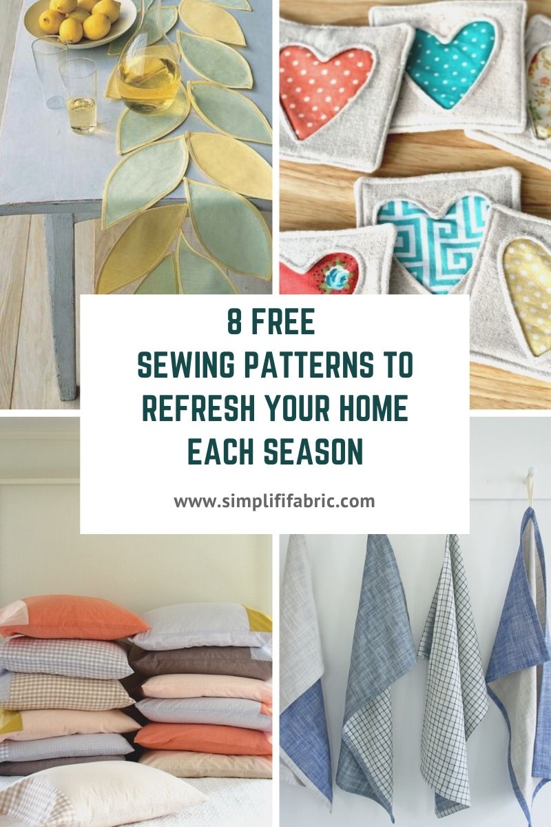 8 Free sewing patterns to refresh your home each season