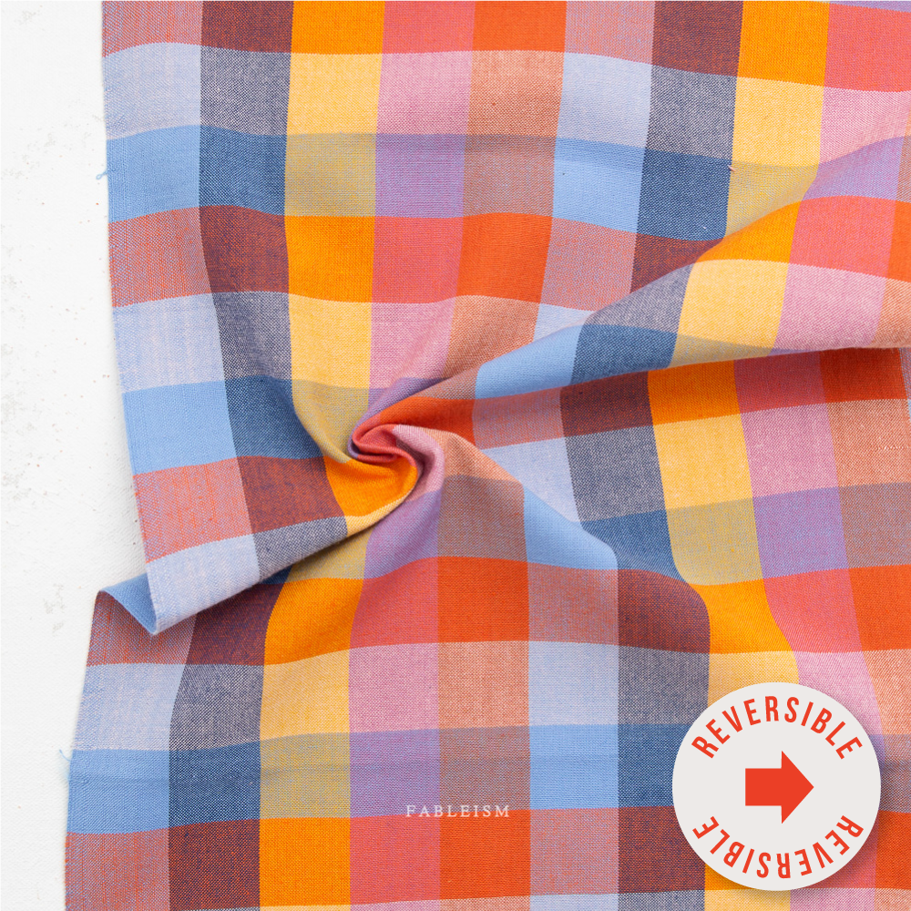 1" Happy Checkers - Cornucopia - Fine & Dandy - Fableism Supply Co. - Simplifi Fabric