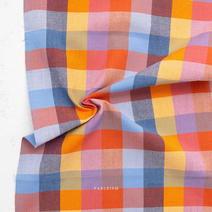 1" Happy Checkers - Cornucopia - Fine & Dandy - Fableism Supply Co. - Simplifi Fabric