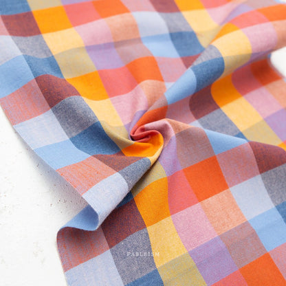 1" Happy Checkers - Cornucopia - Fine & Dandy - Fableism Supply Co. - Simplifi Fabric