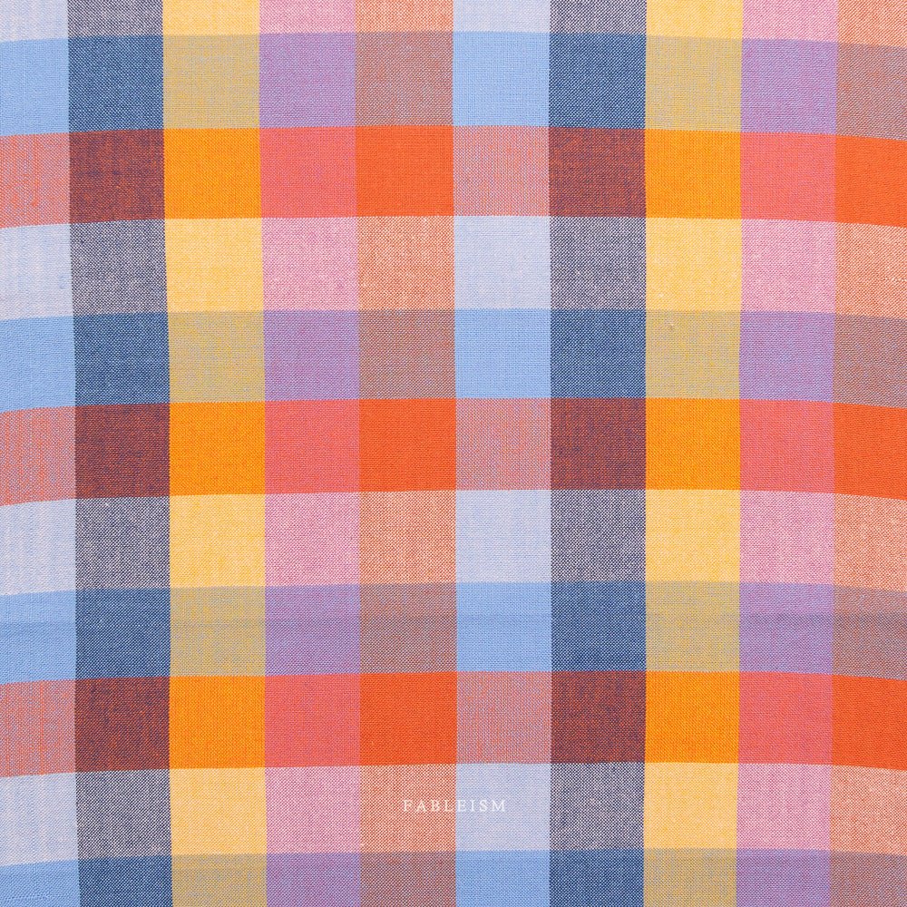 1" Happy Checkers - Cornucopia - Fine & Dandy - Fableism Supply Co. - Simplifi Fabric