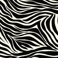 Zebra Stripes Black - Zebras - Maria Galybina - Cloud 9 Fabrics - Poplin