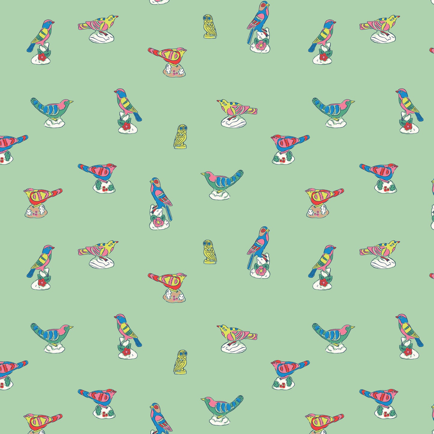 Antique Birds - Nice Nice - Emily Taylor - Cloud 9 Fabrics - Poplin