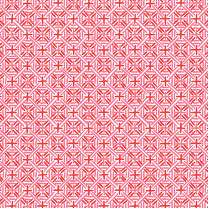 Cafe Weave - Red/Pink - Nice Nice - Emily Taylor - Cloud 9 Fabrics - Poplin