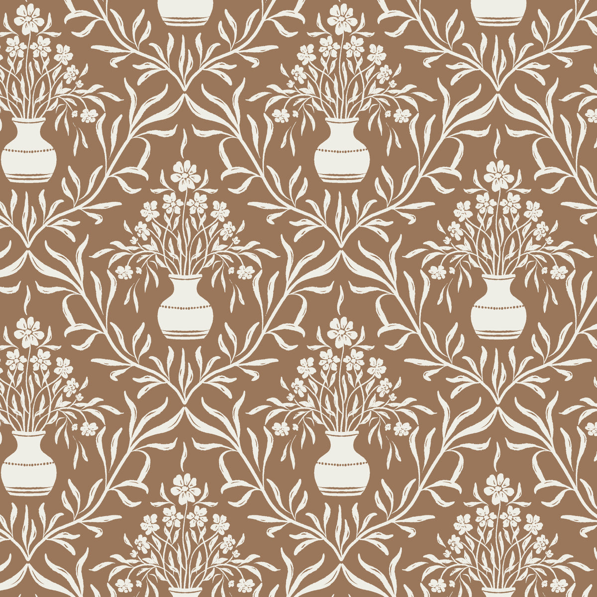 Arrangement - Rust - Lisee Ree Designs - Midwinter Memories - Cloud 9 Fabrics - Organic Cotton Poplin