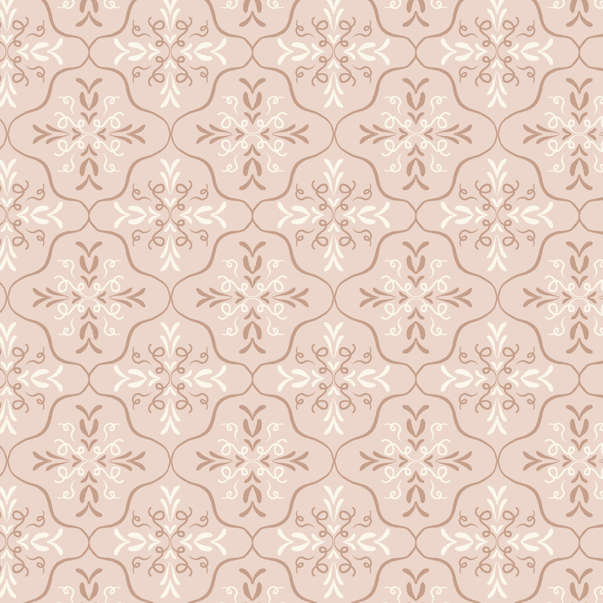Frosted Lattice - Terracotta - Lisee Ree Designs - Midwinter Memories - Cloud 9 Fabrics - Organic Cotton Poplin