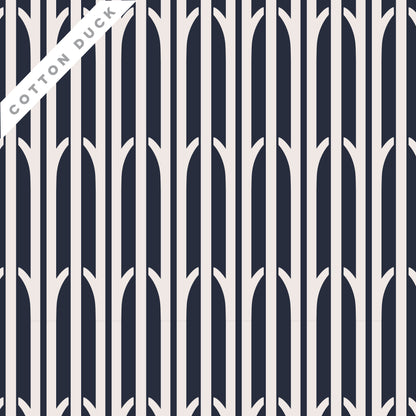 Aaliyah - Navy - Amy MacCready - Elegant Estuaries - Cloud 9 Fabrics - Duck Canvas