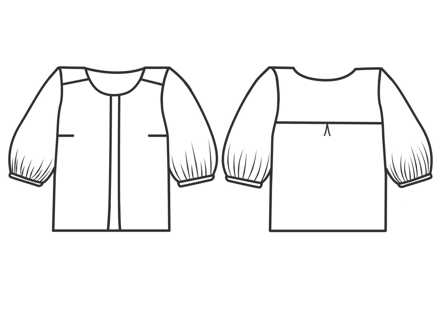 Serene Shirt Sewing Pattern - Size Me
