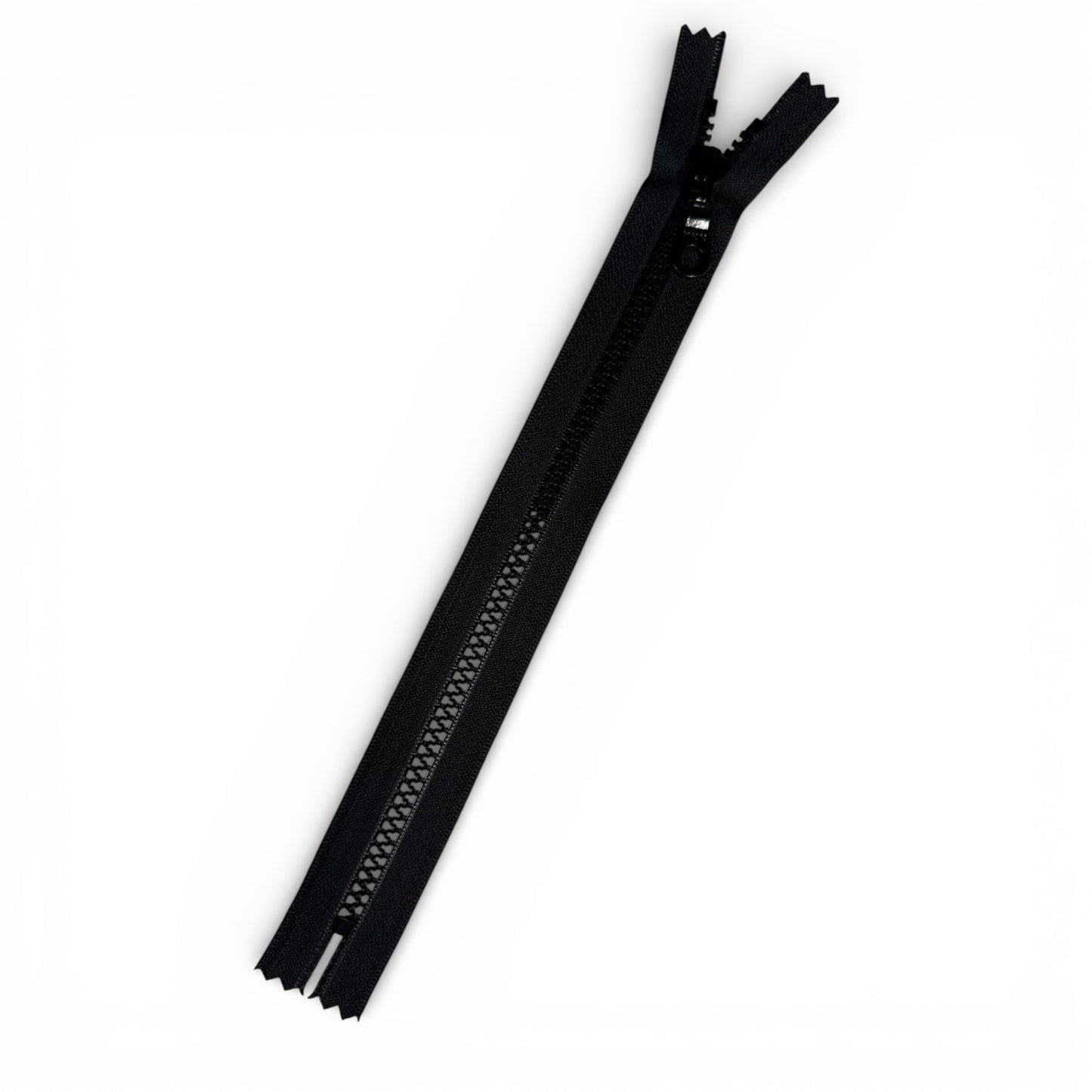 5 Chunky Molded Plastic Zipper - 10" - Black - YKK Style - Simplifi Fabric