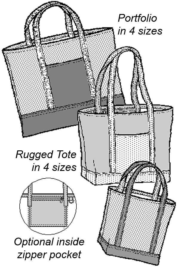 Rugged Tote & Portfolio PDF Pattern - 533 - The Green Pepper Patterns