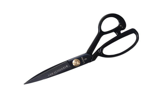 9" Midnight Edition Fabric Shears - Rubber Handle - LDH Scissors - Simplifi Fabric