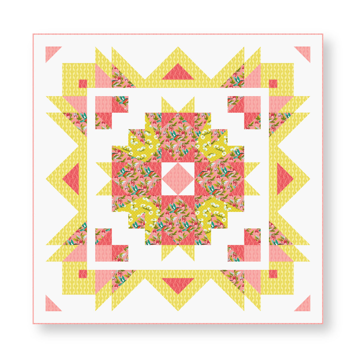 Ties That Bind - Light Pink - Paint-By-Number Garden Party - Elle Crée - Cloud 9 Fabrics - Poplin