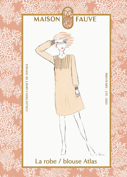 Atlas Shirt Dress Blouse Paper Sewing Pattern - Maison Fauve