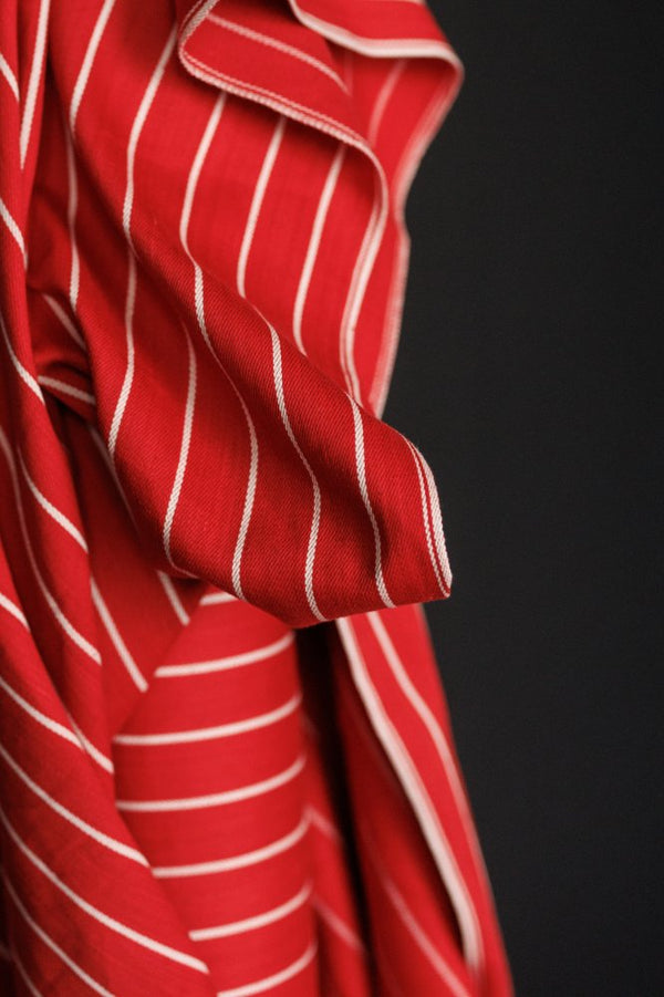 Red Stripe Handloom Twill Indian Cotton - Merchant & Mills