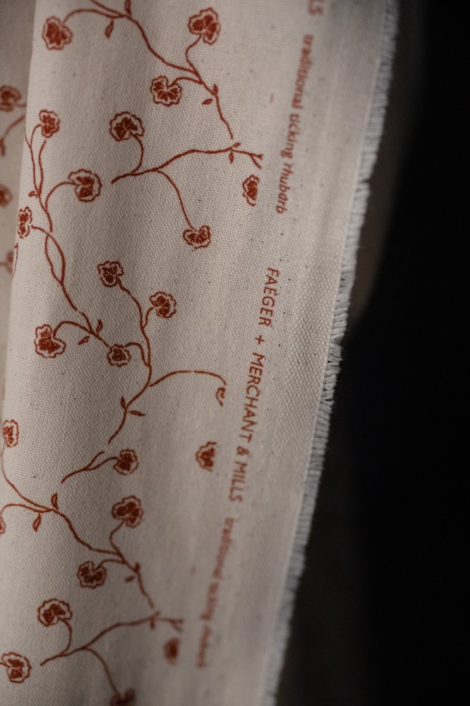 Rhubarb Organic Cotton Traditional Ticking - Studio Faeger x Merchant & Mills