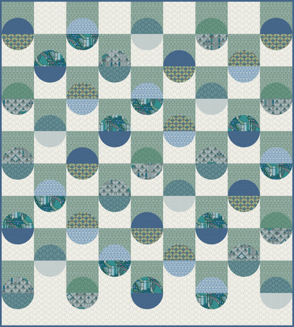 April Showers - Bright - Frank Lloyd Wright - Cloud 9 Fabrics - Poplin