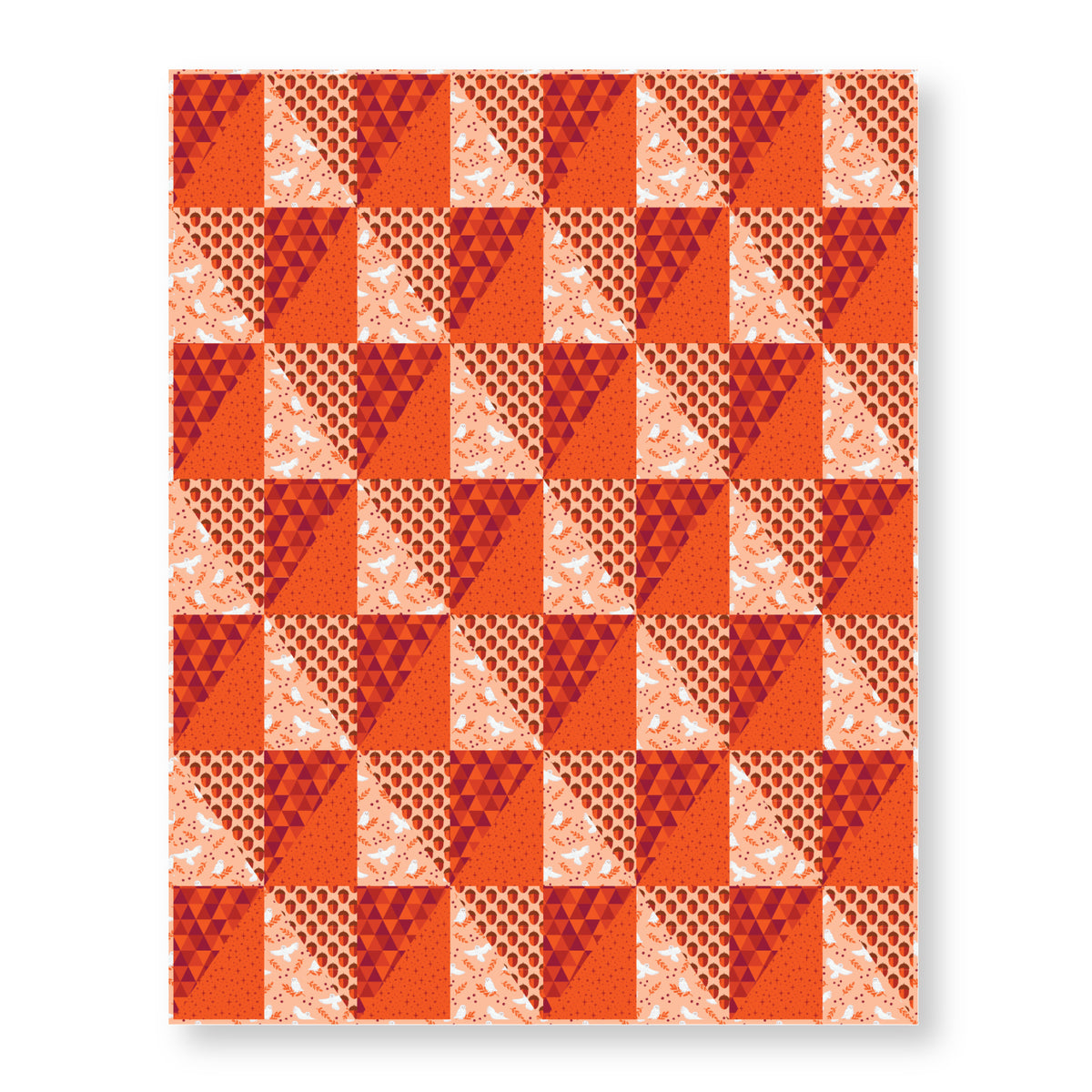 Starry Sky - Orange - Jojulein Design - Foxwood - Cloud 9 Fabrics - Organic Cotton Poplin