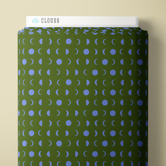 Lunar - Green - Firefly Moon - Leah Duncan - Cloud 9 Fabrics - Poplin