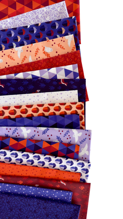 Triangles - Multi - Jojulein Design - Foxwood - Cloud 9 Fabrics - Organic Cotton Poplin