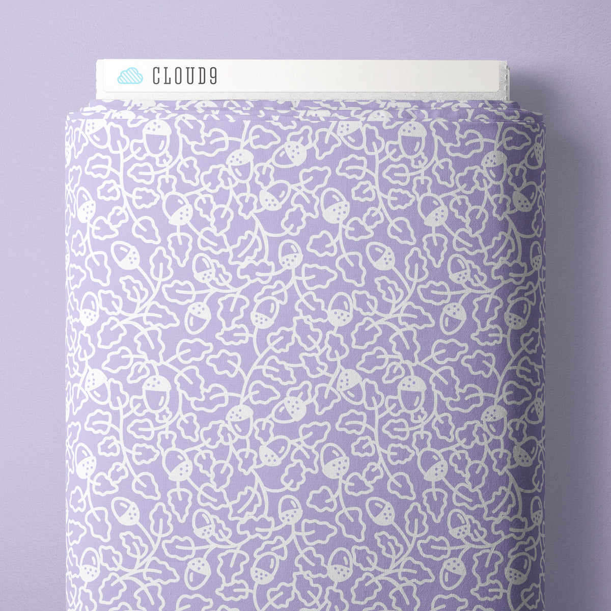 Oak Leaves - Light Blue/White - Jojulein Design - Foxwood - Cloud 9 Fabrics - Organic Cotton Poplin
