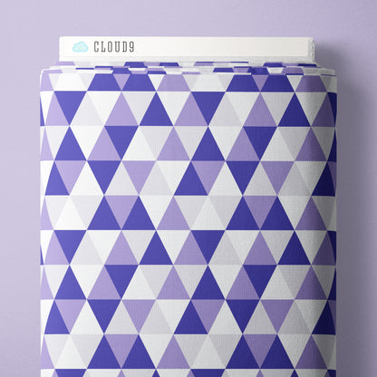 Triangles - White/Blue - Jojulein Design - Foxwood - Cloud 9 Fabrics - Organic Cotton Poplin