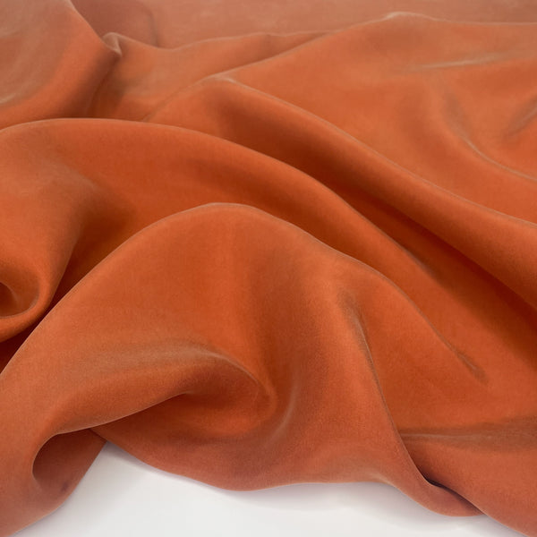 Sand-Washed Cupro/Rayon Woven - Cognac