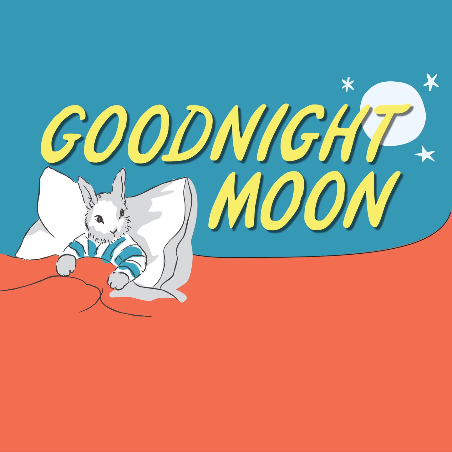 GNM Stripe - Yellow/Green - Goodnight Moon - Margaret Wise Brown - Cloud 9 Fabrics - Poplin