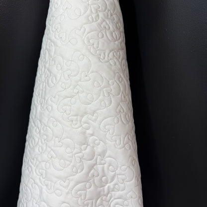 Heart Stitch Quilted - Japanese Import - Off White