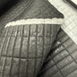 Insulated Quilted Fabric - Black (double sided) Grid Pattern (Deadstock)