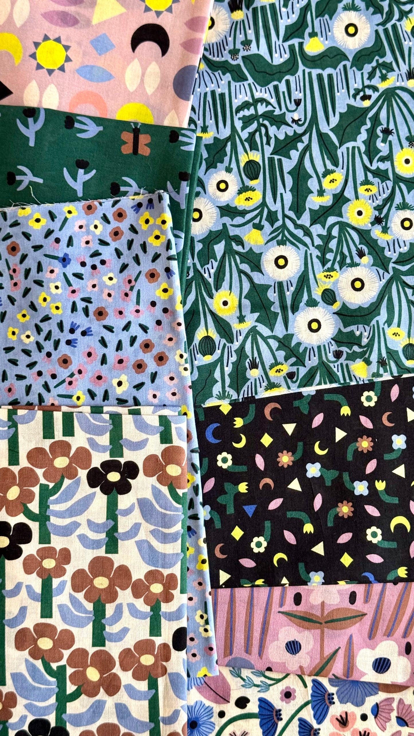 Morning Hive - Sun Seed Moon - Leah Duncan - Cloud 9 Fabrics - Batiste