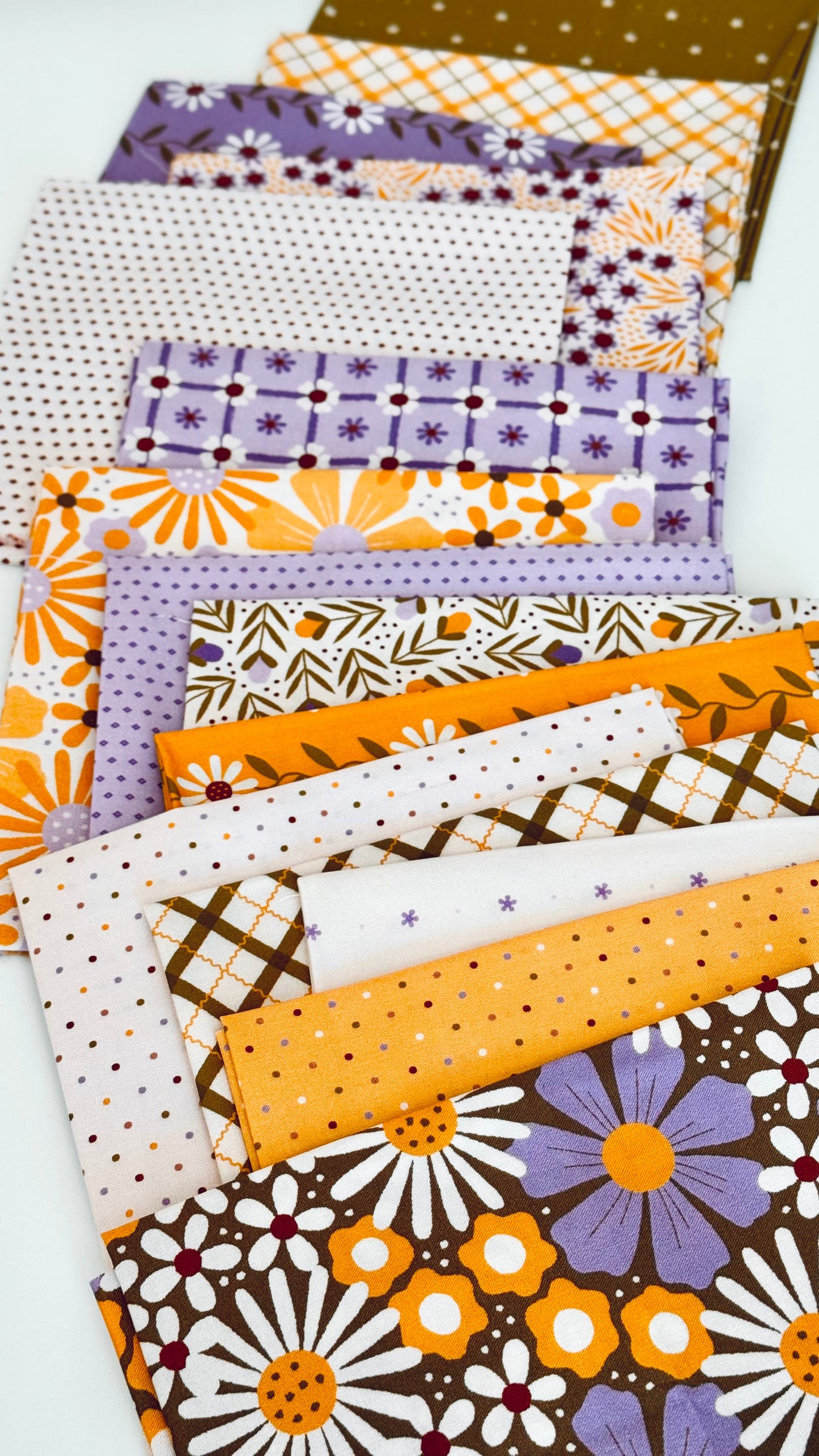 Tartan - Mustard - Retro Meadow - Sophie Rowe - Cloud 9 Fabrics - Poplin