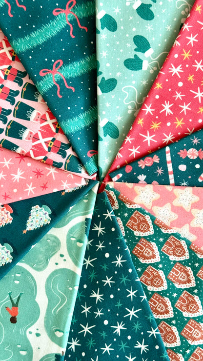 First Flurries - Pink - Bright Holiday - Charla Pettingill - Cloud 9 Fabrics - Poplin